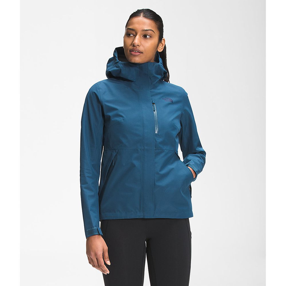 The North Face Rain Jacket Womens Australia - The North Face Dryzzle Futurelight™ Blue (QCV-650718)